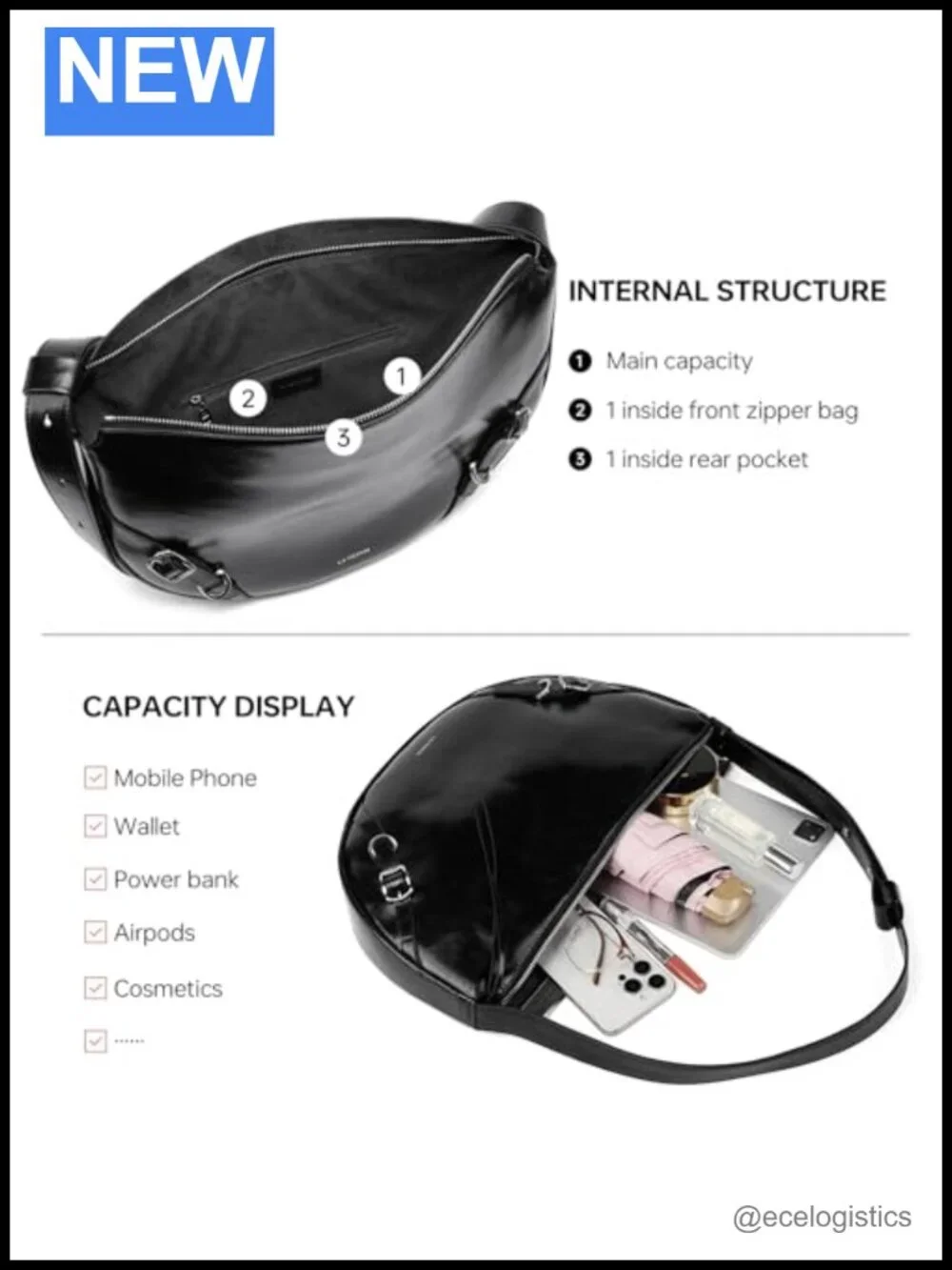 Genuine Leather Hobo Bag Women Shoulder Crossbody Purse Work Travel